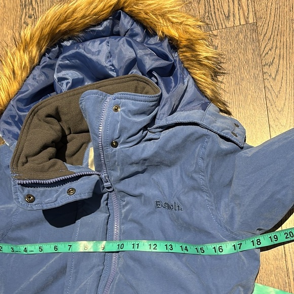 Bench Blue fur trim boy bomber puffer jacket Sz S - Picture 13 of 17